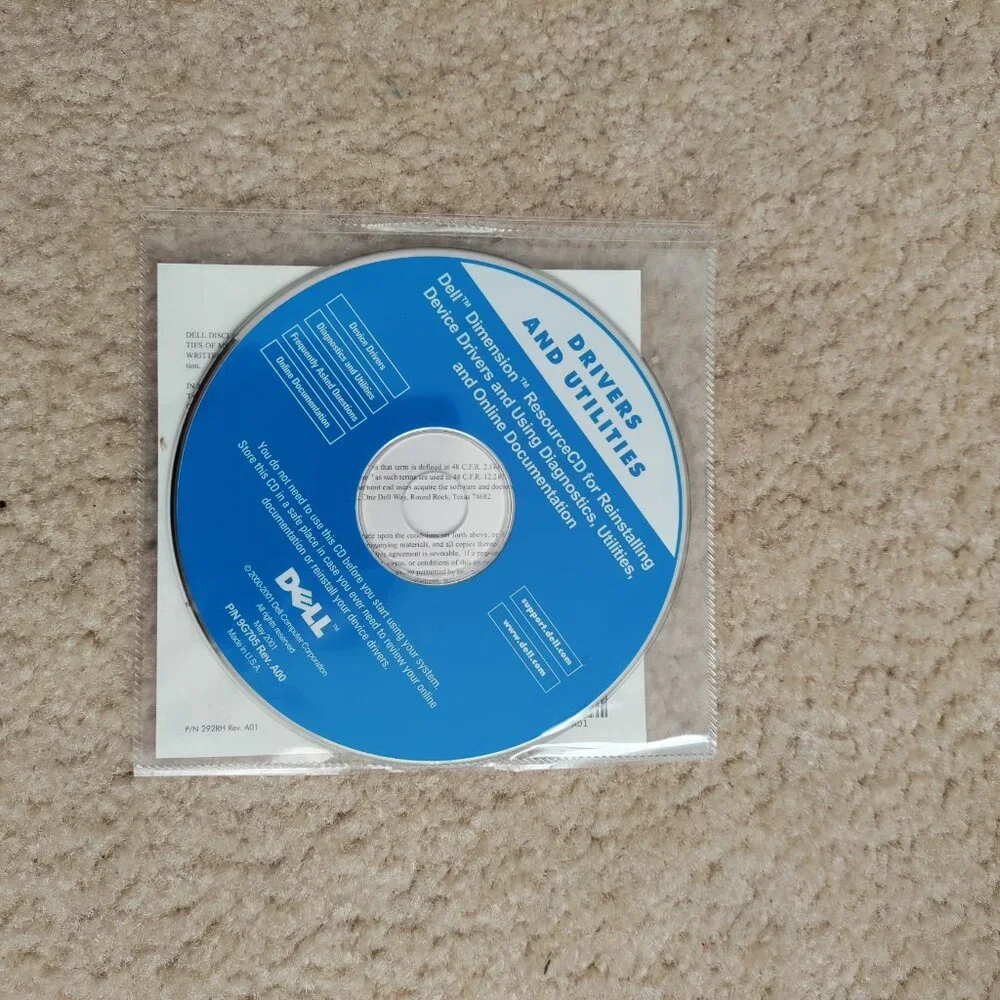 Dell Dimension 4500s Owners Manual, Box and Sealed Disks. EUC